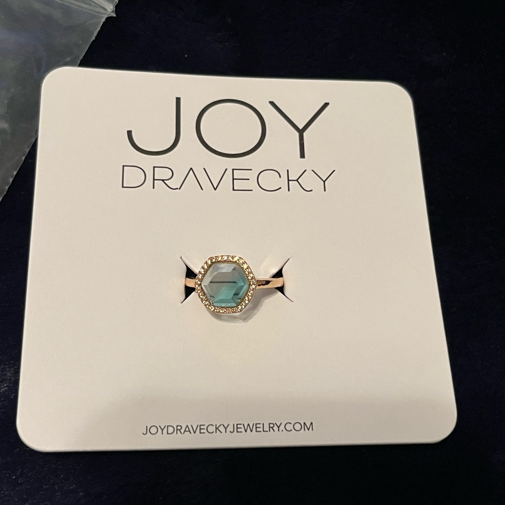 Joy Dravecky Gold And Green/Blue Ring